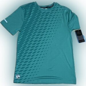 💥Russell 360 Ventilation Reflective Men Green Athletic JACQUARD Tee Small